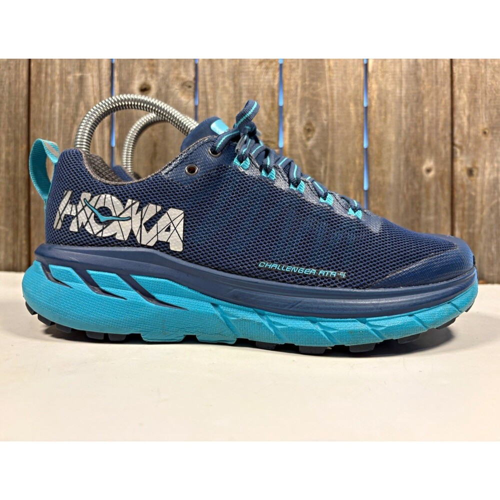 Hoka One One Challenger ATR 4 Poseidon/Bluebird Women’s Mesh Running Shoes Sz 6